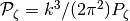 \mathcal{P}_\zeta = k^3/(2\pi^2) P_\zeta