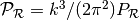 \mathcal{P}_\mathcal{R} = k^3/(2\pi^2) P_\mathcal{R}